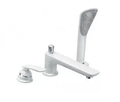 Kludi Balance - Grifo Para Borde De Bañera, Instalación De 3 Orificios, Blanco/cromo 524479175