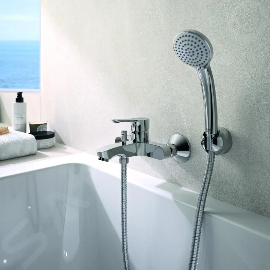 Ideal Standard Alpha - Grifo De Bañera De Pared Con Accesorios, Cromo BC676AA - Imagen 3
