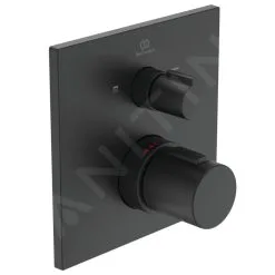 Ideal Standard CeraTherm - Grifo Empotrado Termostático C100 Para 2 Dispositivos, Negro A7523XG