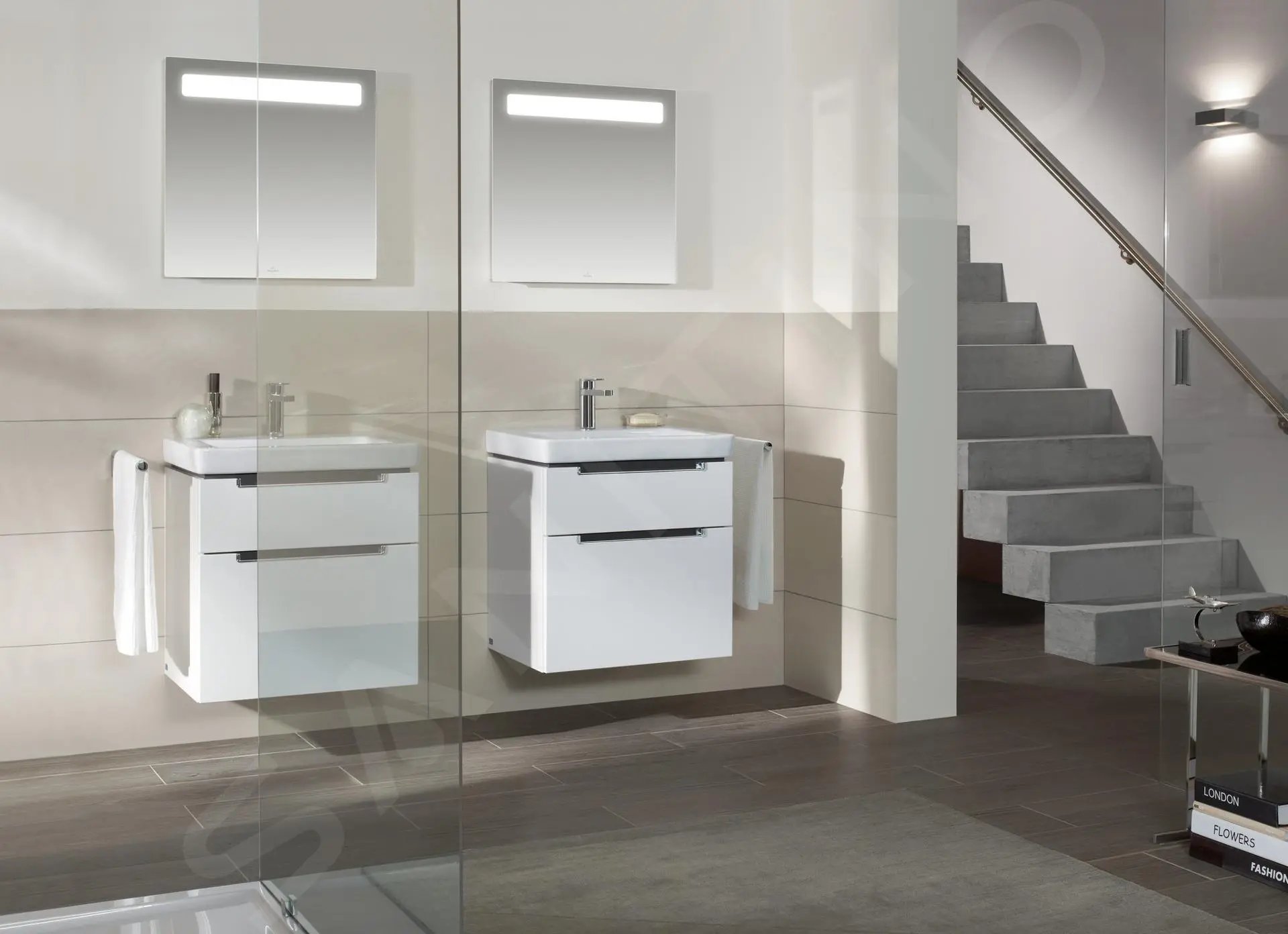 Villeroy & Boch Subway 2.0 - Mueble De Lavabo, 587x590x454 Mm, 2 Cajones, Glosy White A90910DH - Imagen 4