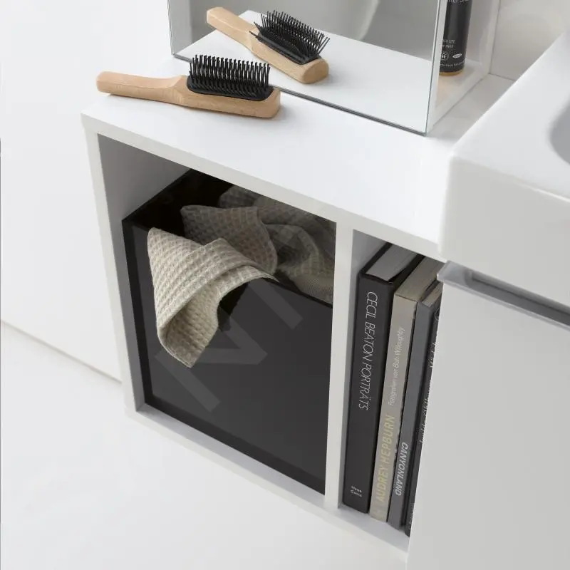 Geberit ICon - Estante Lateral 370x400x245 Mm Con Compartimento, Blanco Mate 841137000 - Imagen 4