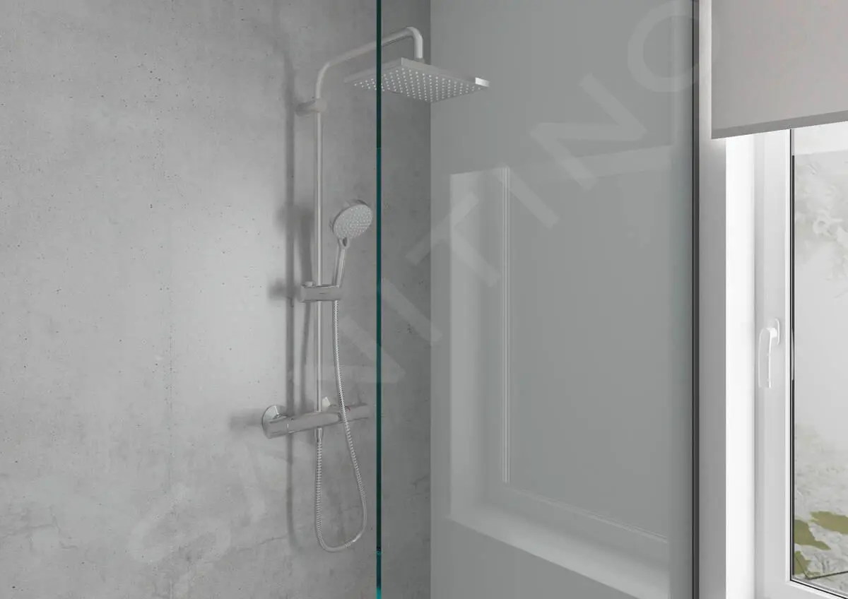 Hansgrohe Vernis Shape - Conjunto De Ducha Showerpipe 230 Con Termostato, Green, Cromo 26319000 - Imagen 9