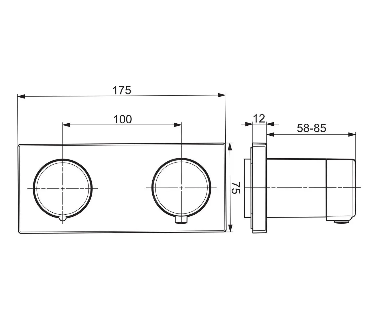 Hansa Living - Grifo Empotrado Termostático De Ducha, Cromo 44529583 - Imagen 2