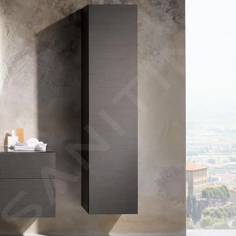 Geberit Xeno 2 - Armario Alto 1700x400 Mm, Espejo Dentro, Gris 500.503.43.1 - Imagen 3
