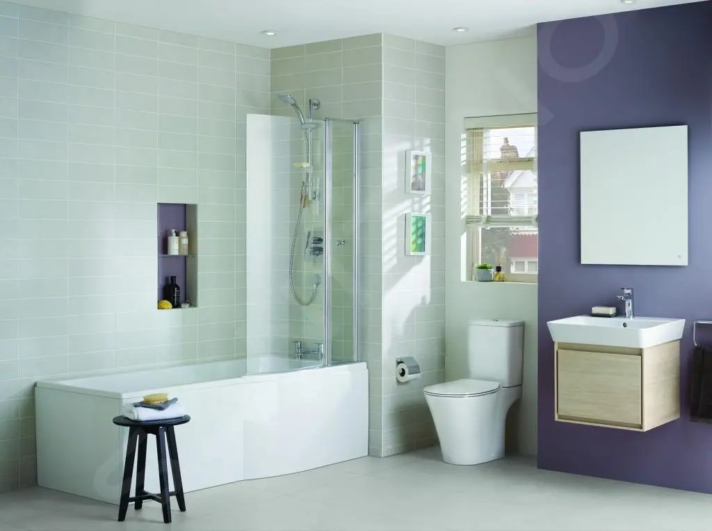 Ideal Standard Connect Air - Mueble Bajo Lavabo Cube 550 Mm, 480x409x400 Mm, Gris Claro Brillante/blanco Mate E0844EQ - Imagen 3