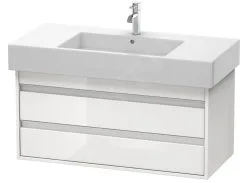 Duravit Ketho - Armario De Lavabo 480x1000x455 Mm, 2 Cajones, Blanco Brillante KT664102222