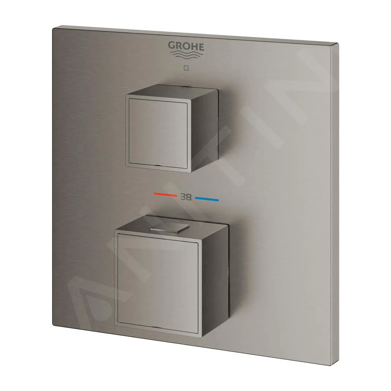 Grohe Grohtherm Cube - Grifo Empotrado Termostático De Ducha, Hard Graphite Cepillado 24153AL0 - Imagen 4