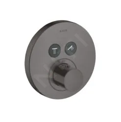 Axor ShowerSelect - Grifo Termostático Empotrado Para 2 Dispositivos, Cromo Negro Cepillado 36723340