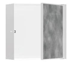 Hansgrohe XtraStoris Rock - Hornacina De Pared Con Puerta Alicatable, 300x300x140 Mm, Blanco Mate 56091700