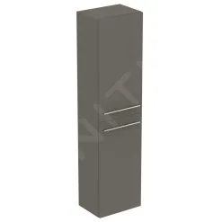 Ideal Standard I.Life A - Armario Alto Para Baño 400x300x1600 Mm, 2 Puertas Izquierda/derecha, Cuarzo Gris Mate T5260NG