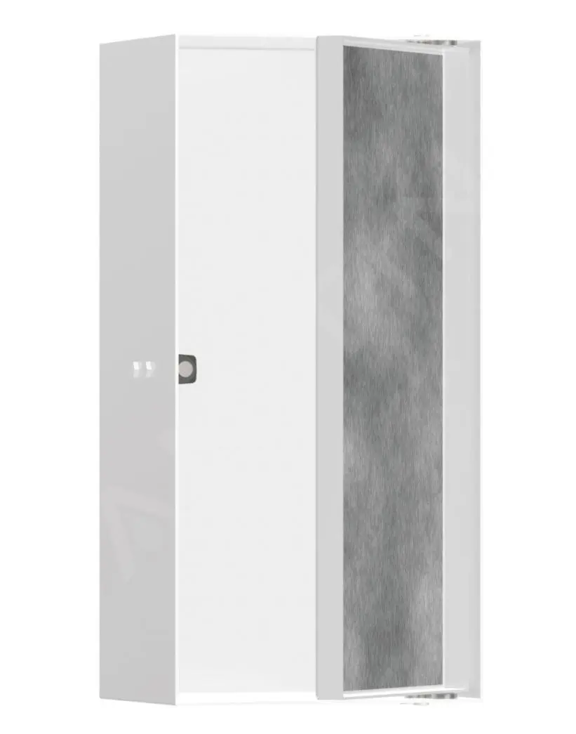 Hansgrohe XtraStoris Rock - Hornacina De Pared Con Puerta Alicatable, 300x150x100 Mm, Blanco Mate 56082700