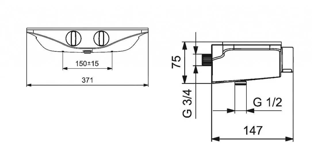 Hansa Emotion - Grifo Termostático De Ducha, Blanco/cromo 5863017182 - Imagen 2