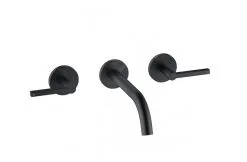 Kludi Nova Fonte - Grifo De Lavabo Empotrado, 3 Orificios, Negro Mate 201443915