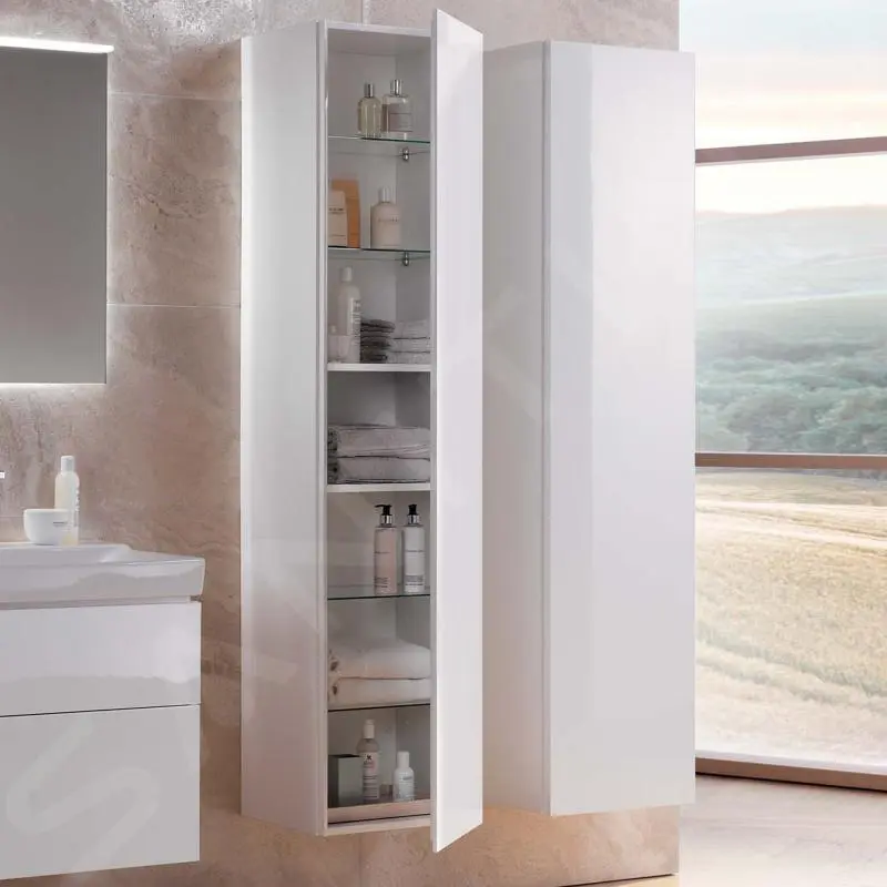 Geberit Xeno 2 - Armario Alto 1700x400 Mm, Espejo Dentro, Blanco Brillante 500.503.01.1 - Imagen 3