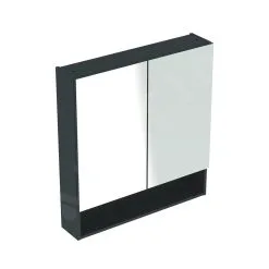 Geberit Selnova Square - Armario Con Espejo 850x588x175 Mm, 2 Puertas, Lava Mate 501.265.00.1