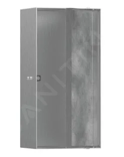 Hansgrohe XtraStoris Rock - Hornacina De Pared Con Puerta Alicatable, 300x150x100 Mm, Acero Inoxidable Cepillado 56082800