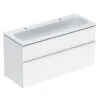 Geberit ICon - Mueble Con Lavabo Doble, 118x48x63 Cm, 2 Cajones, Blanco Brillante 502.338.01.1