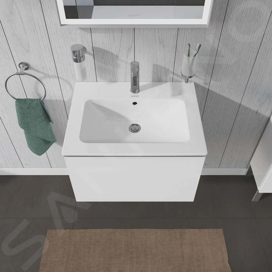 Duravit L-Cube - Armario De Lavabo 400x620x481 Mm, 1 Cajón, Blanco Brillante LC614002222 - Imagen 4