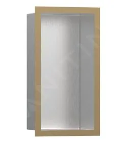 Hansgrohe XtraStoris Individual - Honracina De Pared Con Marco Decorativo, 300x150x100 Mm, Acero Inoxidable Cepillado/bronce Cepillado 56094140