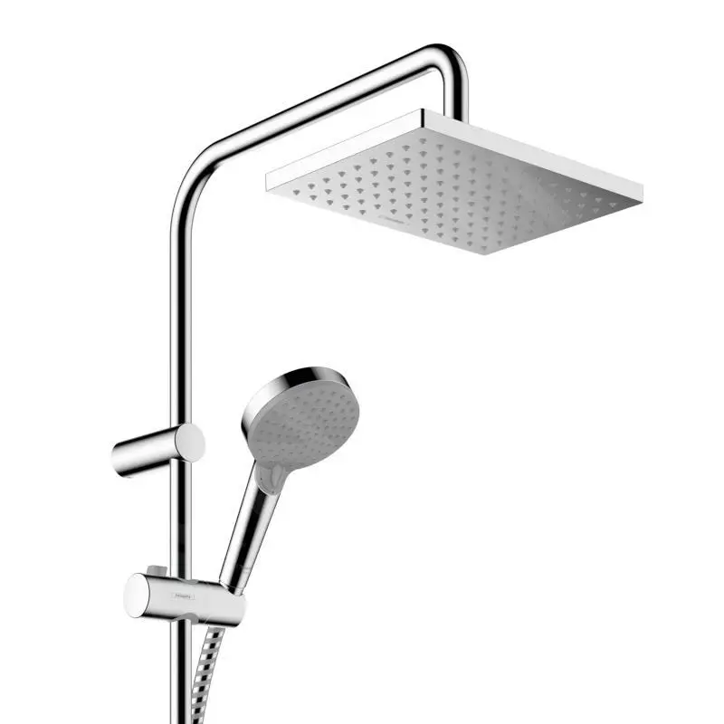 Hansgrohe Vernis Shape - Conjunto De Ducha Showerpipe 230 Con Termostato, Green, Cromo 26319000 - Imagen 3