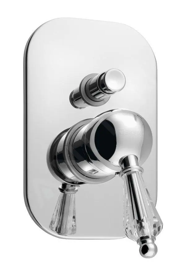 Sapho Kirké - Grifo Empotrado De Ducha, Palanca De Cristal, Cromo KI42KC