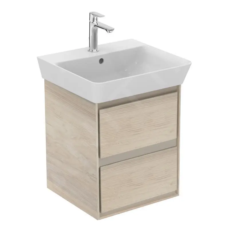 Ideal Standard Connect Air - Mueble Bajo Lavabo Doble 1200 Mm, Madera Clara/marrón Claro Mate Lacado E1608UK - Imagen 3