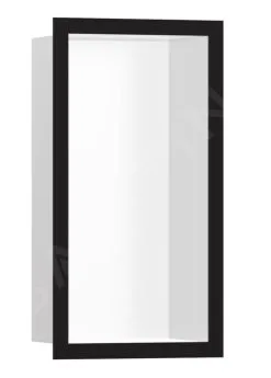 Hansgrohe XtraStoris Individual - Honracina De Pared Con Marco Decorativo, 300x150x100 Mm, Blanco Mate/negro Mate 56096670