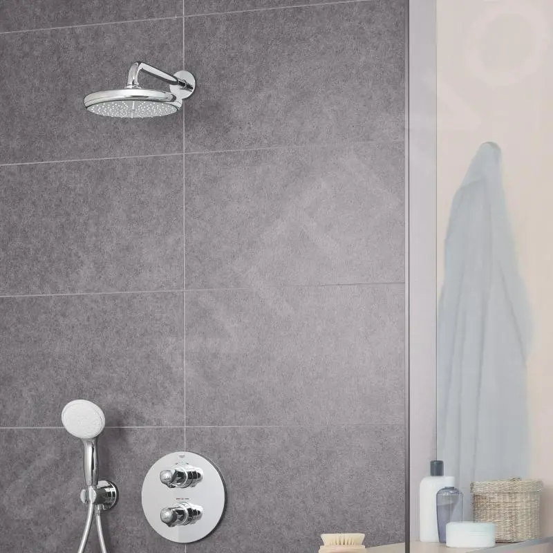 Grohe Tempesta - Rociador De Ducha 210, 1 Chorro, Brazo De Ducha De 286 Mm, Cromo 26411000 - Imagen 3