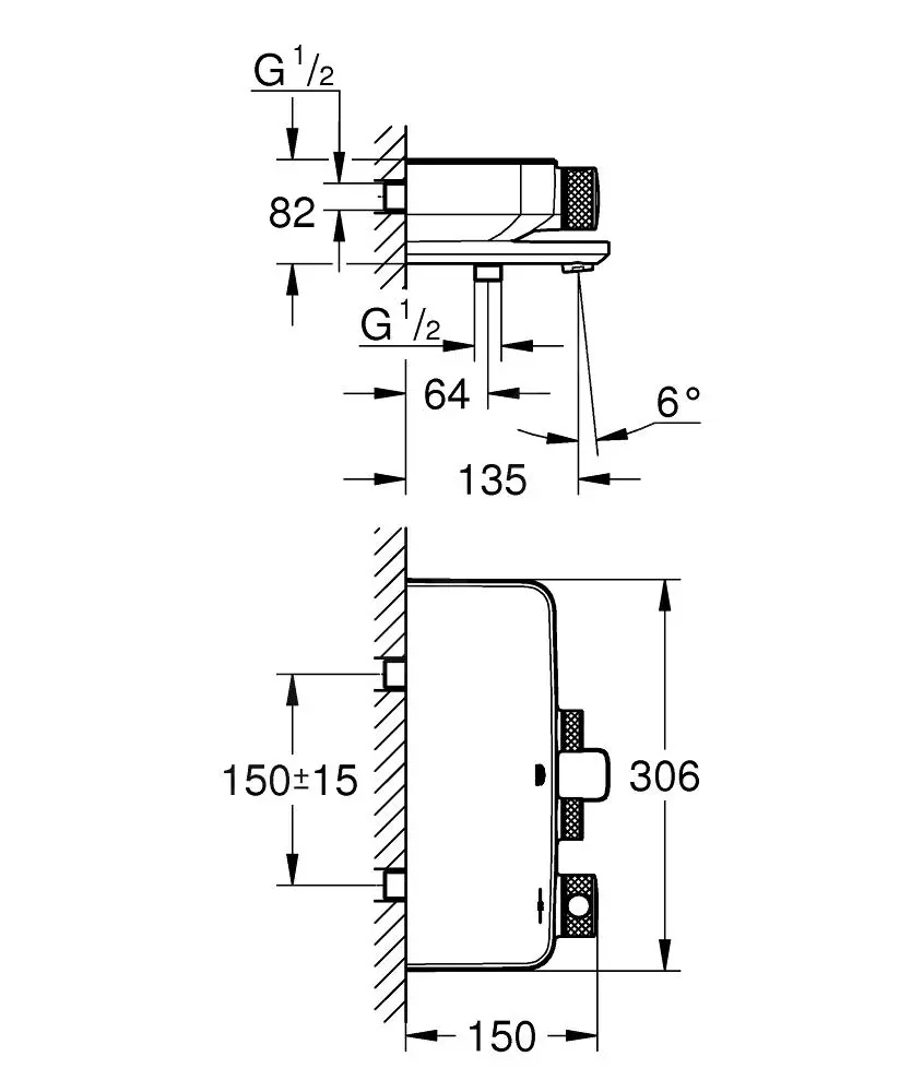 Grohe Grohtherm SmartControl - Grifo Termostático De Bañera, Cromo 34718000 - Imagen 3