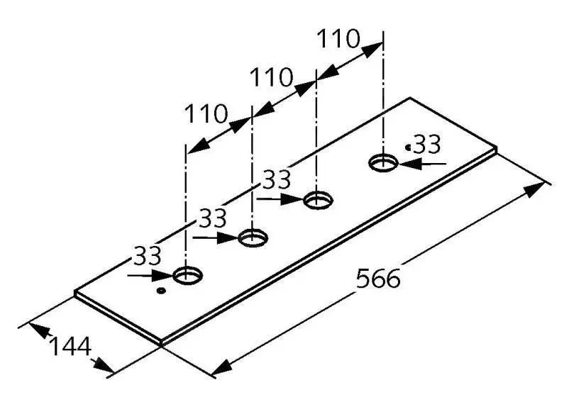 Kludi Accesorios - Placa Para Grifo De 4 Orificios Para Bañera, Cromo 1602105 - Imagen 2