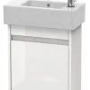 Duravit Ketho - Armario De Lavabo 550x450x225 Mm, 1 Puerta, Bisagras A La Izquierda, Blanco Brillante KT6629L2222