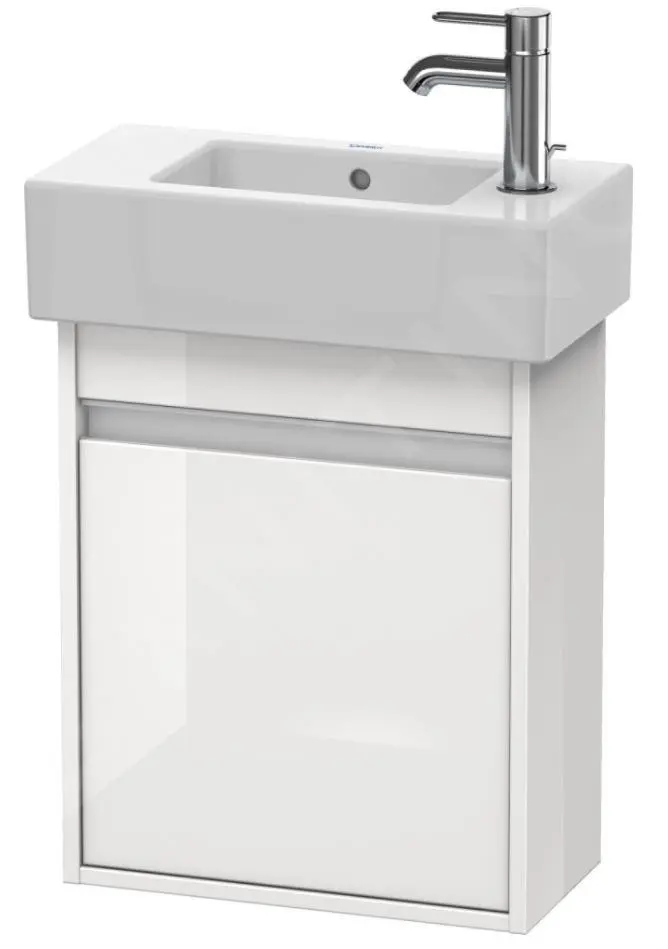 Duravit Ketho - Armario De Lavabo 550x450x225 Mm, 1 Puerta, Bisagras A La Derecha, Blanco Brillante KT6629R2222