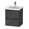 Duravit Ketho.2 - Mueble De Lavabo 549x484x375 Mm, 2 Cajones, Grafito Mate K25280049490000