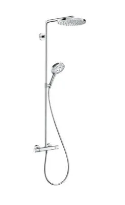 Hansgrohe Raindance Select S - Conjunto De Ducha Con Termostato Showerpipe 240 1jet P, Cromo 27633000