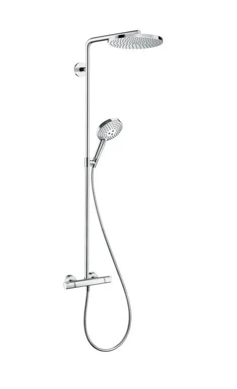 Hansgrohe Raindance Select S - Conjunto De Ducha Con Termostato Showerpipe 240 1jet P, Cromo 27633000