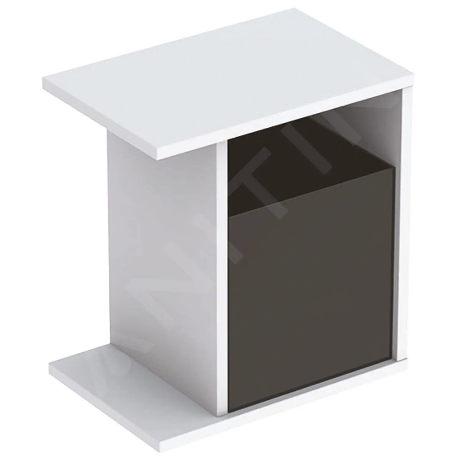 Geberit ICon - Estante Lateral 370x400x245 Mm Con Compartimento, Blanco Mate 841137000