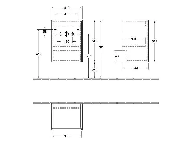 Villeroy & Boch Collaro - Armario Alto Con Espejo, 410x546x344 Mm, 1 Puerta, Bisagras A La Derecha, Glossy White C00501DH - Imagen 2