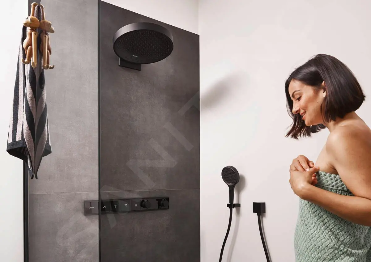Hansgrohe Rainfinity - Alcachofa De Ducha 130, 3 Chorros, EcoSmart, Negro Mate 26865670 - Imagen 3