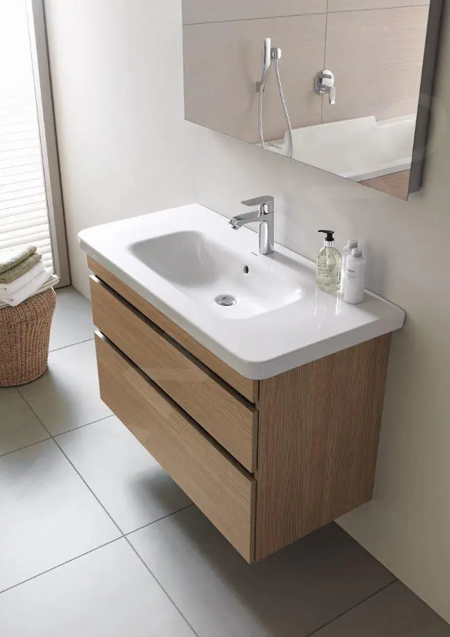 Duravit DuraStyle - Armario De Lavabo 610x730x448 Mm, 2 Cajones, Blanco Brillante DS648102222 - Imagen 3