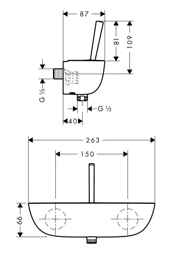 Hansgrohe PuraVida - Grifo Monomando De Ducha, Blanco/cromo 15672400 - Imagen 2