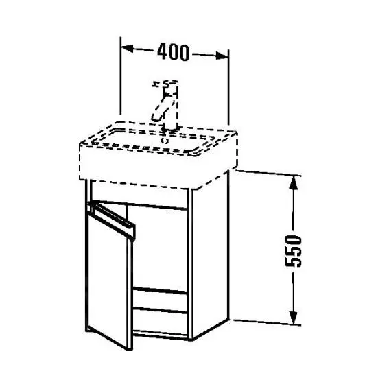 Duravit Ketho - Armario De Lavabo 550x400x320 Mm, Izquierda, Blanco Brillante KT6630L2222 - Imagen 2