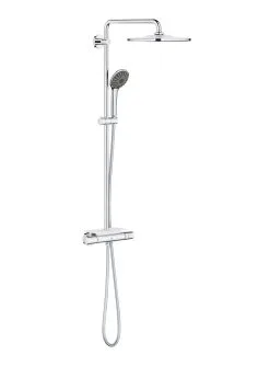 Grohe Vitalio Joy - Conjunto De Ducha 310 Con Termostato Mural Y Estante, Cromo 26401001
