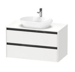 Duravit Ketho.2 - Mueble De Lavabo Con Recorte 568x1000x550 Mm, 2 Cajones, Blanco Mate K24896018180000