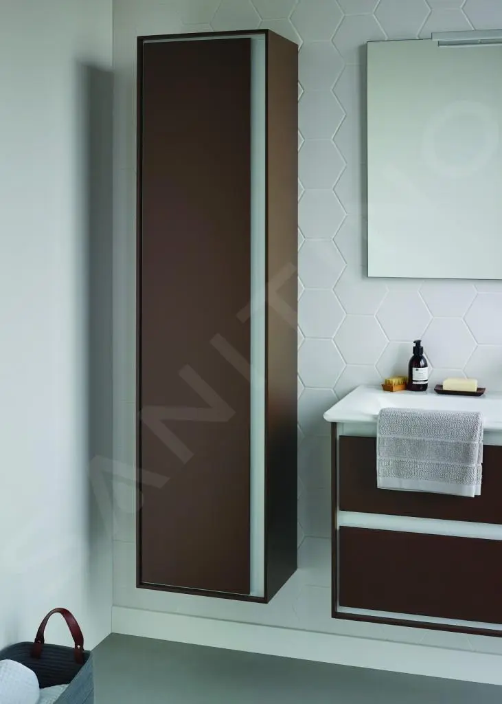 Ideal Standard Connect Air - Armario Alto 400x300x1600 Mm, Madera Clara/marrón Claro Mate E0832UK - Imagen 4