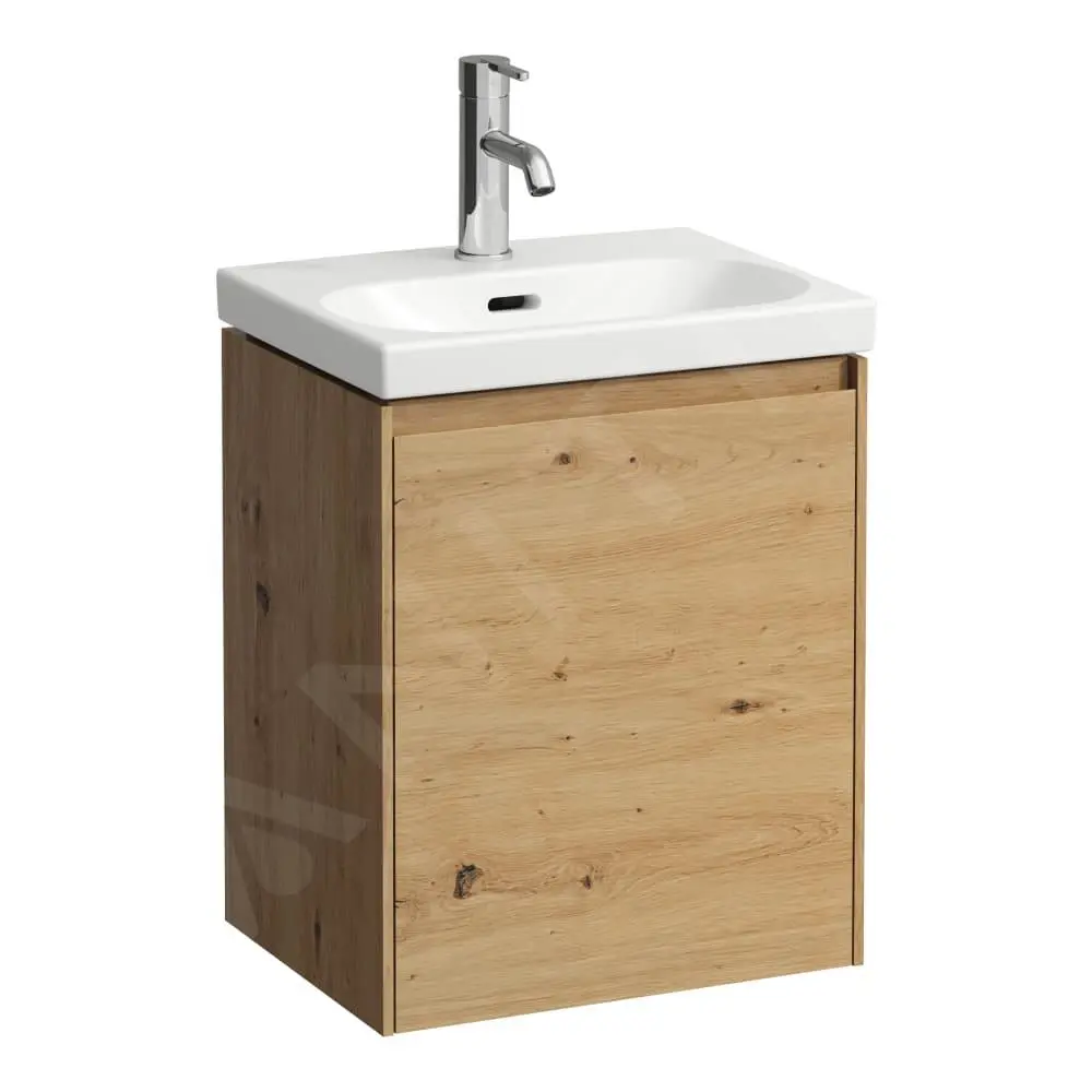 Laufen Lani - Mueble De Lavabo 44x34x52 Mm, 1 Puerta, Bisagras A La Izquierda, Roble H4035011122671