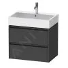 Duravit Ketho.2 - Mueble De Lavabo 549x684x460 Mm, 2 Cajones, Grafito Mate K25276049490000