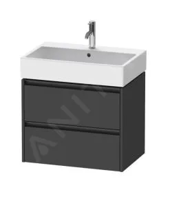 Duravit Ketho.2 - Mueble De Lavabo 549x684x460 Mm, 2 Cajones, Grafito Mate K25276049490000
