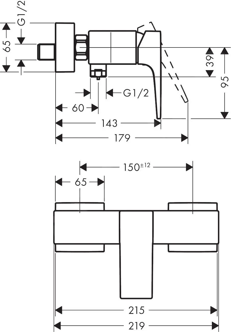 Hansgrohe Metropol - Grifo De Ducha, Cromo Negro Cepillado 32560340 - Imagen 2