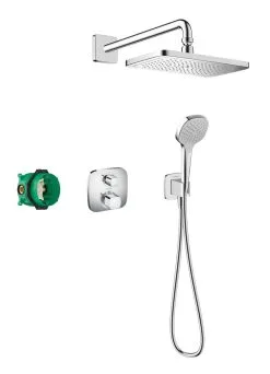Hansgrohe Croma E - Conjunto De Ducha 280, Con Termostato Ecostat E Empotrado, Cromo 27953000