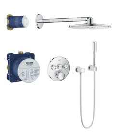 Grohe Grohtherm SmartControl Perfect - Conjunto De Ducha Con Termostato Empotrado, 310 Mm, Cromo 34705000